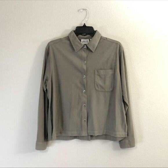 Vintage Chico’s Design Size 1 Soft Button Up Shirt (Approx Modern M) - Flawed - - Picture 1 of 4